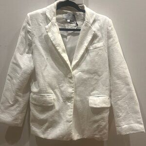Oversized White Blazer